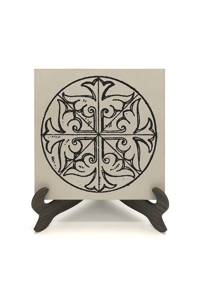 Sadrazam Byzantine Circular Panel Printed MDF Desktop