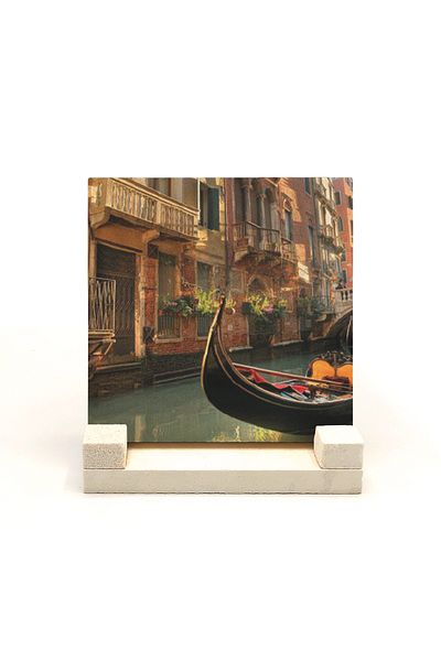 Sadrazam Natural Stone Desktop with Venice Visual Print