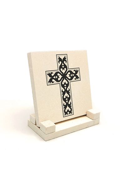 Sadrazam Cross Printed Natural Stone Tabletop