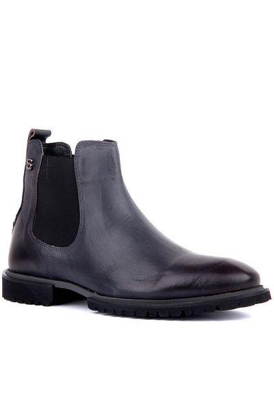 SailLakers - Gray Leather Eva Sole Men's Boots