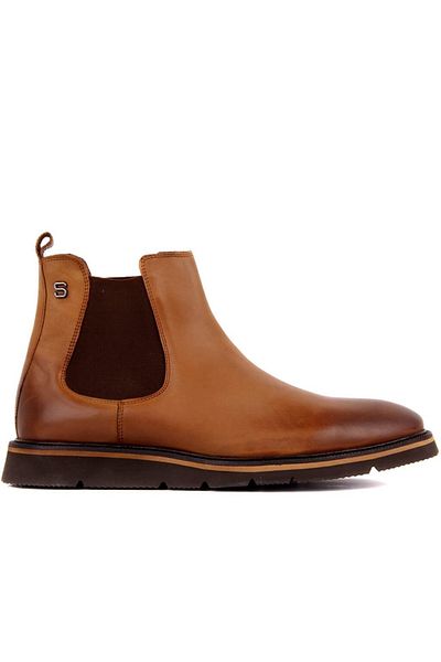 SailLakers - Tan Leather Laceless Eva Sole Men's Boots