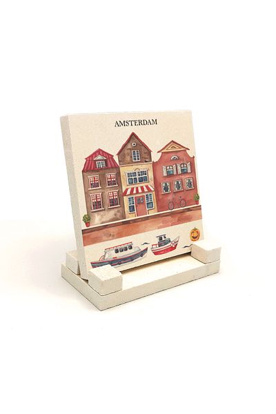 Sadrazam Amsterdam Visual Printed Natural Stone Tabletop