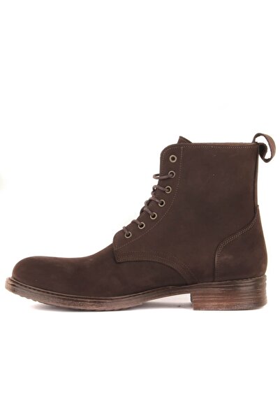 SailLakers - Καφέ ανδρικές μπότες Nubuck 102-6014-GOL