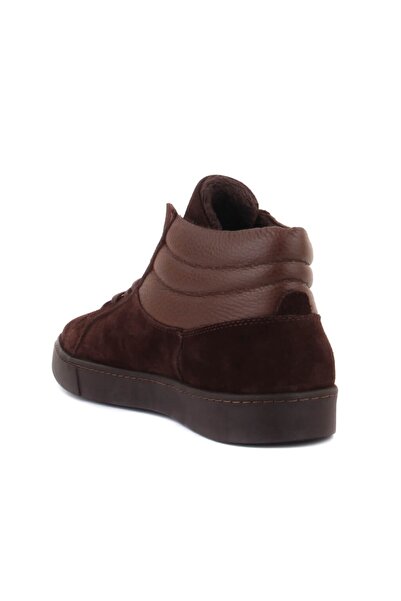 SailLakers - Καφέ δερμάτινες ανδρικές μπότες από καστόρι 102-4008-18866