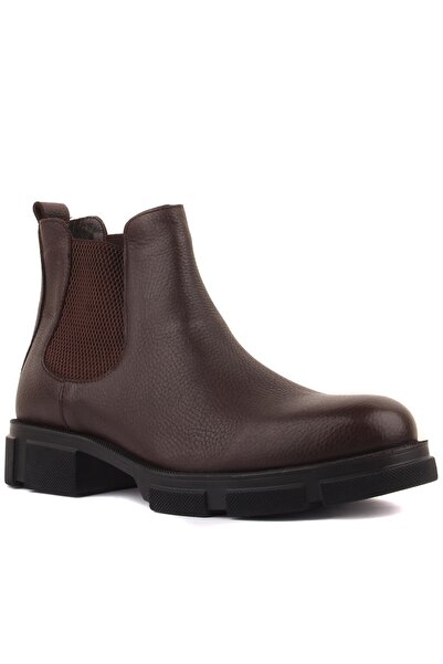 SailLakers - Brown Leather Men's Chelsea Boots 102-207-10052