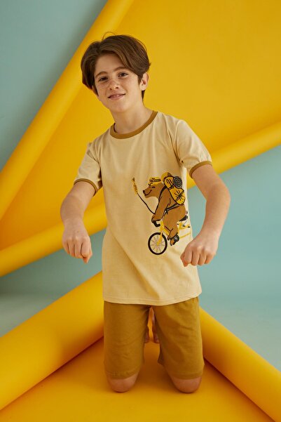 Ayans Pijama Combed Cotton Boy Capri Set