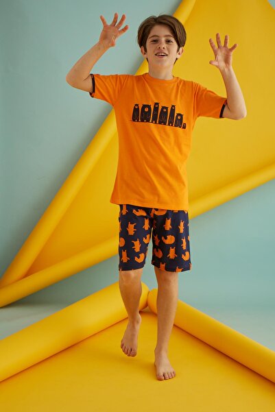 Ayans Pijama Combed Cotton Boy Capri Set