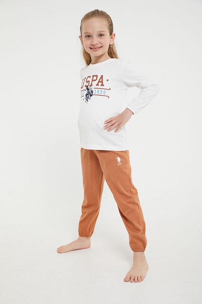 U.S. Polo Assn. 1214 Σετ μακρυμάνικη πιτζάμες για κορίτσια