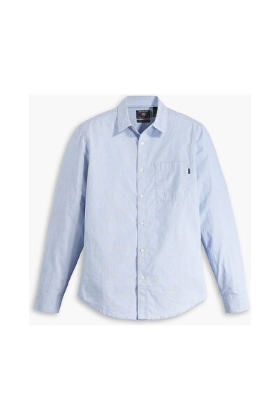 Dockers Μπλε Slim Fit Casual πουκάμισο