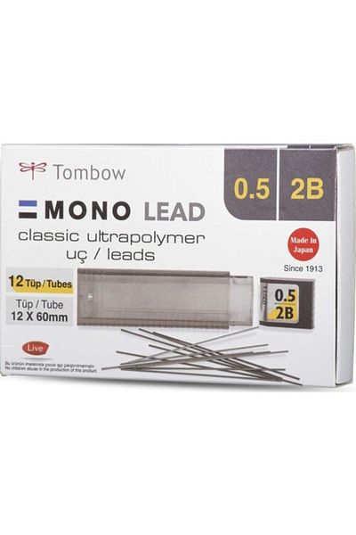 Tombow Lead Classic Ultrapolymer Tip Min 05 2B 12 Pack