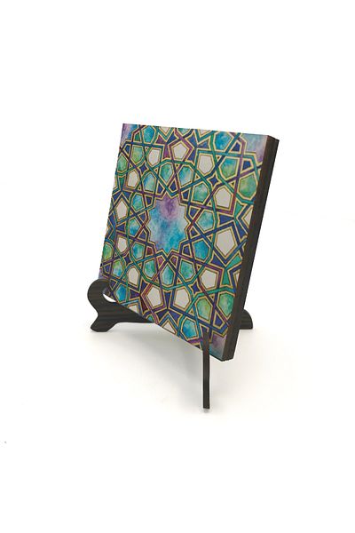 Sadrazam Islamic Geometric Pattern Printed MDF Desktop