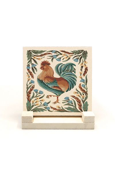 Sadrazam Rooster Printed Natural Stone Tabletop