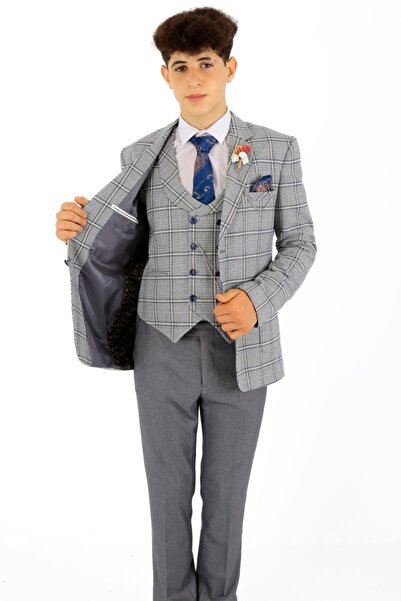 SIRRI Boy's Plaid Luxury Suit