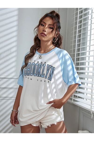 Machetta Μπλουζάκι Unisex Oversize με στάμπα Brooklyn σε λευκό χρώμα