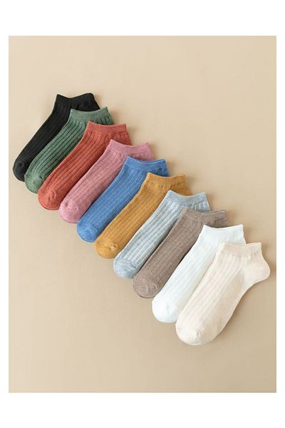 MY MENORA SOCKS Удобни гъвкави чорапи до глезена, 8 чифта