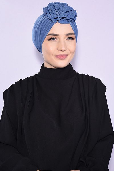Ns nowascarf Rose Drawstring Double-Sided Hijab Bone