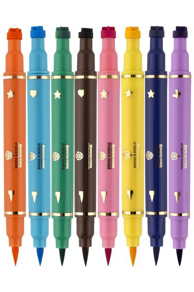 Sword & Shield S&s 8 Renkli Çift Taraflı Neon Pen Eyeliner Seti