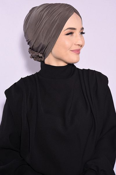 Ns nowascarf Rose Drawstring Double-Sided Hijab Bone