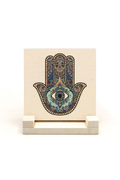 Sadrazam Fatima's Hand Printed Natural Stone Tabletop