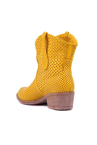 SailLakers - Γυναικείες καλοκαιρινές μπότες χωρίς φερμουάρ κίτρινο χρώμα 105-2596-VENUS