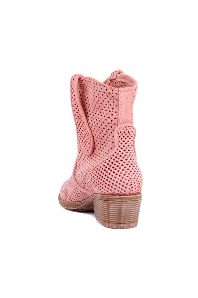 SailLakers - Ροζ σουέτ γυναικείες καλοκαιρινές μπότες χωρίς φερμουάρ 105-2596-VENUS