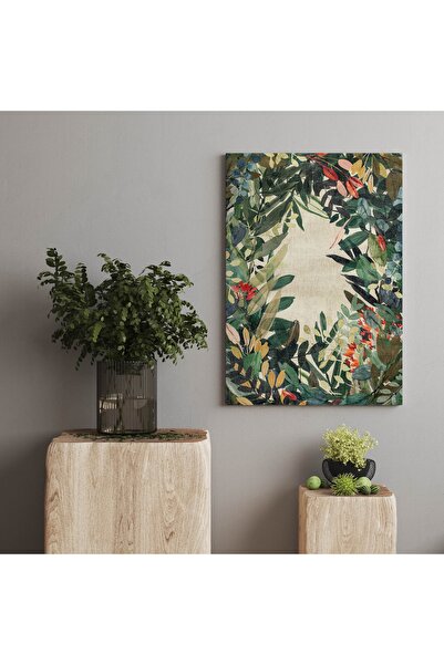 RUGSMODERN Kanvas Tablo 1114 Botanik Temalı Bej 172