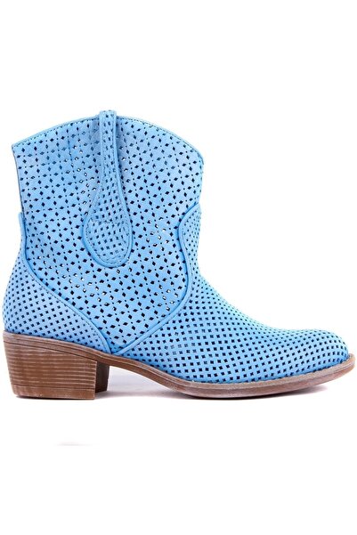 SailLakers - Cizme de vară pentru femei din piele învechită albastră 105-2596-VENUS