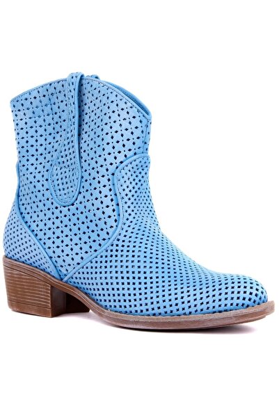 SailLakers - Cizme de vară pentru femei din piele învechită albastră 105-2596-VENUS