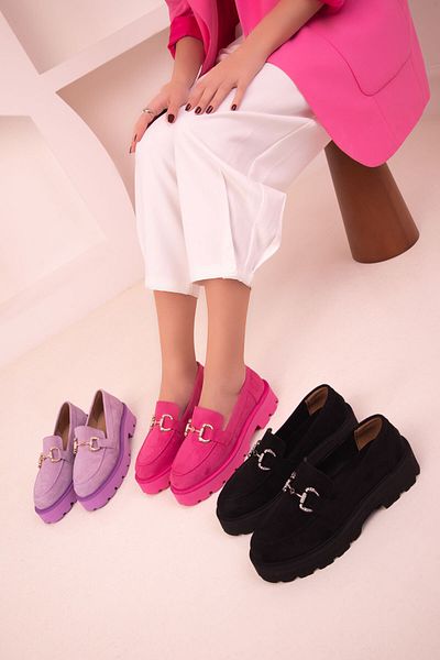 SOHO Fuchsia Suede Women's Casual Shoes 17919