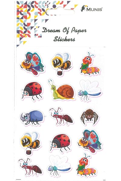 MUNIS Αυτοκόλλητο Cute Bee Ladybug Bee (1 φύλλο, μέγεθος A6)