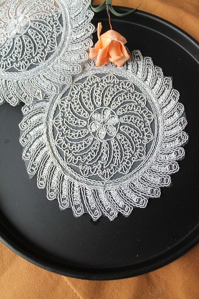 Emtory Home 6 τεμάχια Anthemis Chia Gold Cream Coaster & Cocktail Tissue