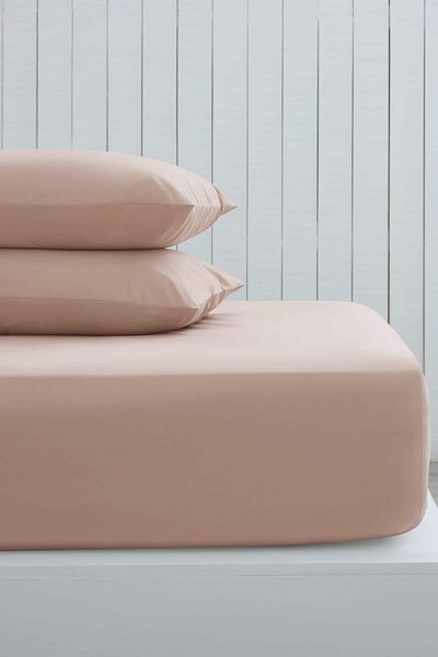 stay home Double 100% Cotton Sheet - Elastic, 160X200 + 2 Pillowcases