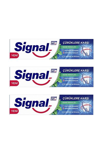 Signal Protection Against Caries Toothpaste Mint Freshness 50ml 3 Pieces