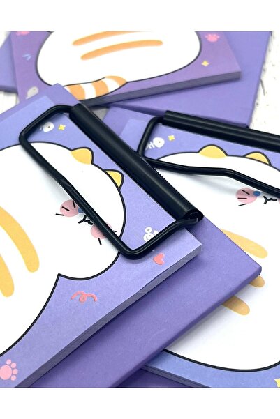 Kağıt Gemi Dükkan Cute Animal Pattern Purple Secretarial Notepad/ Sticky Note/ Sticker/ Post-It/ Bull