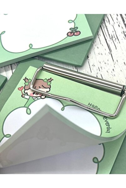 Kağıt Gemi Dükkan Cute Animal Pattern Green Secretarial Notepad/ Sticky Note / Sticker/ Post-It/ This