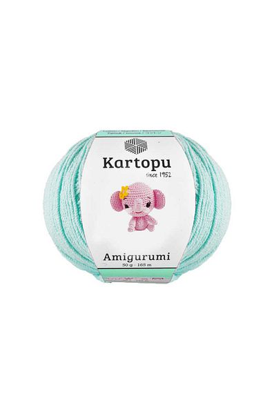 Kartopu Amigurumi Poncho Thread 10 Pieces (500gr) Soft Cotton Knitting Thread K507 Water Green Amigurumi50