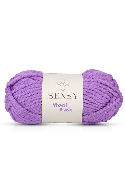 SENSY Premium Wool Ease Hand Knitting Thread Scarf Beanie Hat Thread Poncho Thread Cardigan Thread Lilac
