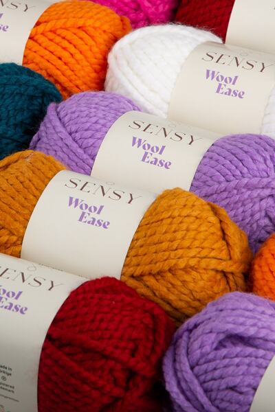 SENSY Premium Wool Ease El Örgü Ipi Atkı Bere Şapka Ip Panço Ipi Hırka Ipliği Fuşya