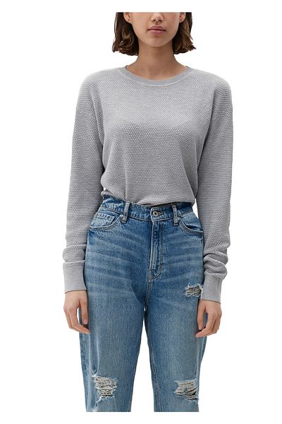 QS by s.Oliver Pullover - Grau - Regular Fit