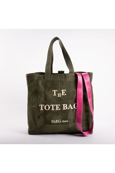 ATELIER MG STORE MG STORE Haki C.1 Büyük Boy Kanvas Çanta