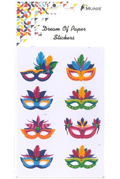 MUNIS Наклейка Пухнаста маска Маски (1 сторінка, розмір A6)