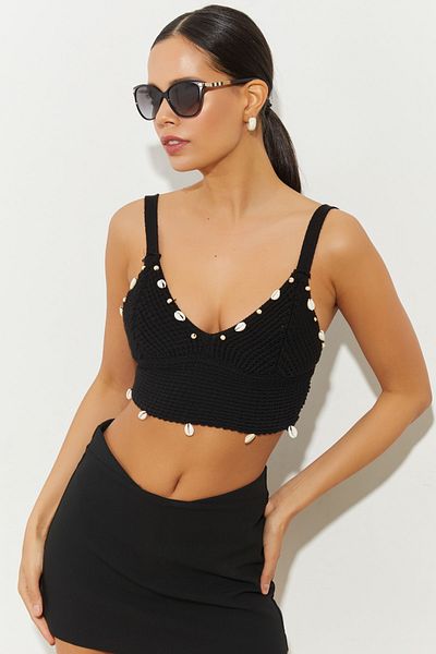 Cool & Sexy Bustier - Schwarz - Unifarben