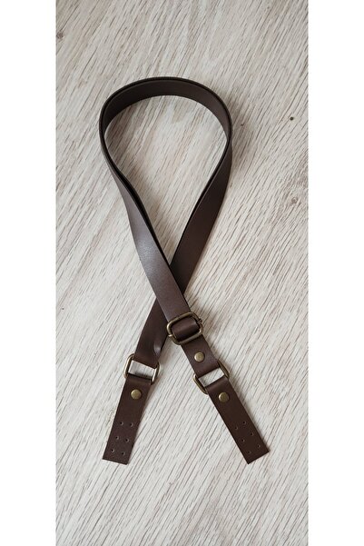 Antique Detailed Sewn Adjustable Leather Strap