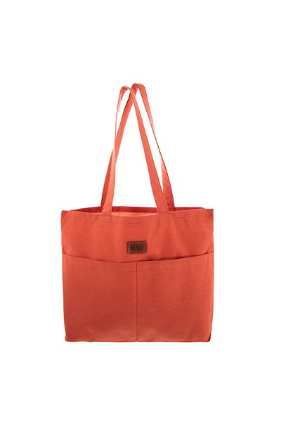 Miaju Canvas Tile Tote Bag, High Quality Cotton Canvas Shoulder Bag, Casual Handbag