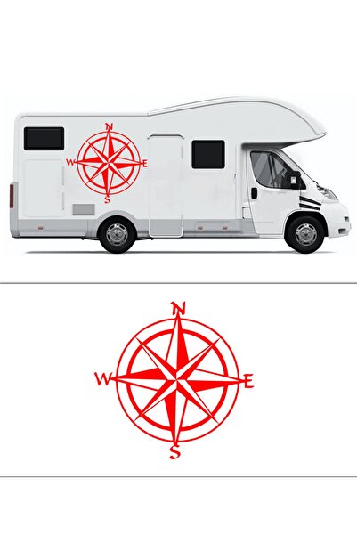 Melek Pazarı بوصلة سيارات مقاس 20 × 20 سم للطرق الوعرة، ملصق سيارة للسفر