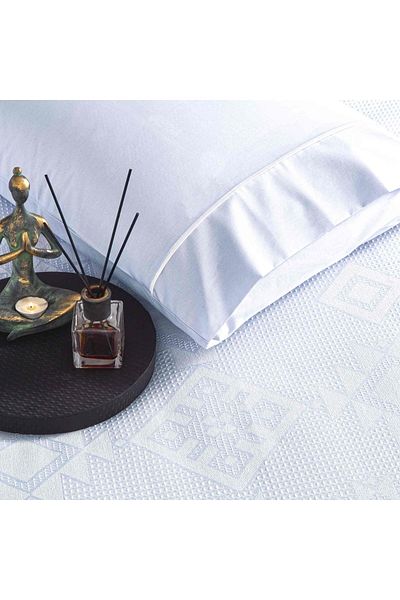 Taç Blue Liana Jacquard Single Piece Set