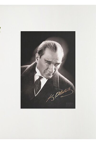 gifttime Ξύλινη ρετρό vintage αφίσα Mustafa Kemal Atatürk