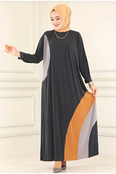 MODAMÜNASİP Υπέροχο φόρεμα Sandy ριγέ με αυτοπλισέ