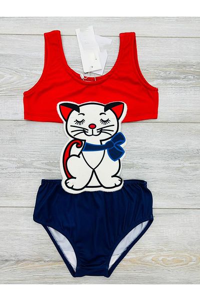 My Kids Wear Hero Detailed Girl's Swimsuit
