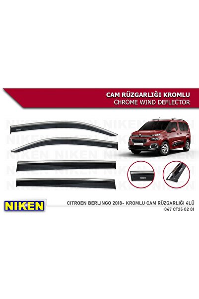 Niken Citroen Berlingo Kromlu Cam Rüzgarlığı 2019 Sonrası 4,lü